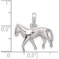 thumbnail image 4 of Sterling Silver Polished Horse Pendant (17 X 18) Made In India qc7840, 4 of 5