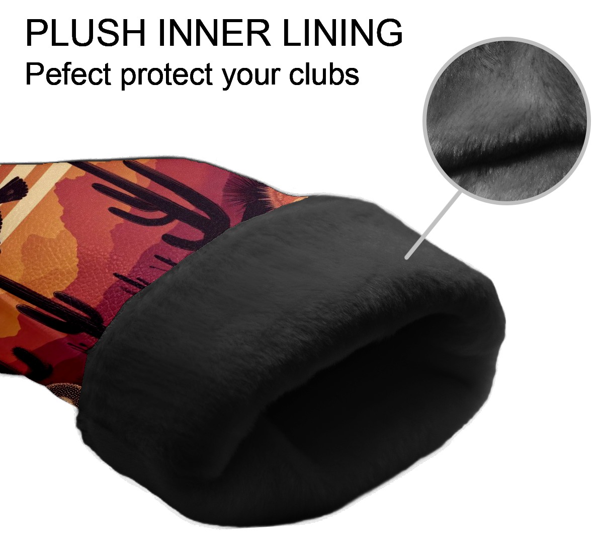 Golf Club Covers, Red Desert Eagle Premium PU Leather Driver Hybrid Putter Head Covers with Velvet Lining, Waterproof Golf Gifts for Men Women