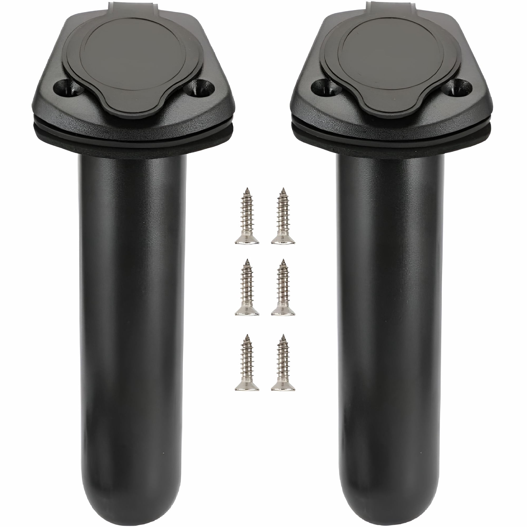 BESTSKY Kayak Fishing Rod Holder 2 Pcs Kayak Deck Plastic Flush Mount Fishing Boat Rod Holders and Cap Cover Fishing Tackle Accessory