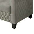thumbnail image 5 of Castle Place Modern Luxe Velevet Diamond Tufted Upholstered Loveseat, Grey, 5 of 8