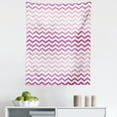 thumbnail image 1 of Pale Pink Tapestry, Chevron Zigzag Pattern Twisted Parallel Lines in Vibrant Tones Graphic, Fabric Wall Hanging Decor for Bedroom Living Room Dorm, 5 Sizes, Magenta White, by Ambesonne, 1 of 1