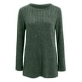 thumbnail image 4 of Stylish Women's T-Shirts Brushed Round Neck Solid Color Top for Winter Season Fashion, 4 of 5