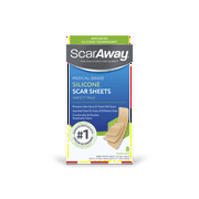 ScarAway Advanced Silicone Scar Sheets, Medical Grade Variety Pack, 8 Reuseable Sheets