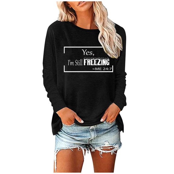 POTETI Shirts for Women Graphic Winter Casual Solid Off Shoulder Long Sleeve Black Blouse for Women Plus Size