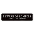 thumbnail image 2 of Beware of Zombies Novelty Decor, Metal Wall Sign - 4x18 Inches, 2 of 4