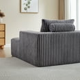 thumbnail image 6 of Corduroy Single Sofa Armchair, Upholstered Sleeper Sofa Couch Bed, Oversized Deep Seat Sofa Chaise Lounge Couches Arm Chair for Living Room Bedroom Apartment Office, Grey, 6 of 9