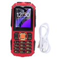 thumbnail image 1 of Téléphone portable 2G pour personnes âgées, 32 Mo, batterie externe ultra fine, double carte, double veille, gros boutons, batterie 4800 mAh, rouge, 1 of 4