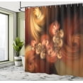 thumbnail image 4 of Ambesonne Abstract Surreal Shower Curtain, Fractal Spiral, 69"Wx75"L, Chocolate Cinnamon, 4 of 4