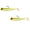 B, variant on 2 Pcs Soft Swimbait Lures Pre-Rigged Paddle Tail Fishing Baits Realistic Vibration Slow Sinking Action for Bass Trout Crappie Walleye Saltwater Freshwater River Lake Fishing, 3.54"