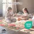 thumbnail image 4 of ODIKA 4'x6' Machine Washable Non-Slip Area Rug, Blossoming Garden Delight Accent with Delicate Rose High Traffic Rug, Pink, 218874, 4 of 7
