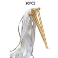 thumbnail image 2 of kurtrusly Sparklers Decoration Count Farewell Creative Ribbon Sparklers Exquisite Decor for Wedding Offs Parties and Activities 20pcs white, 2 of 6