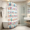 thumbnail image 6 of Sahpxhe Shower Curtain Waterproof Plastic Shower Curtain Liner,Stylish Pattern Bathroom Decor Bathroom Partition for Home,Hotel,Dorm,Quick-Dry,70.87X70.87in,Multicolor-B, 6 of 6