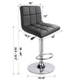 thumbnail image 2 of Leopard Adjustable Swivel Kitchen Dining Counter Bar Stool,Grey, 2 of 5