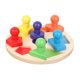 thumbnail image 1 of Forma de Madera Reconocimiento de Clasificación de Colores Preescolar Juguete Regalo para Niños Sunnimix Tablero de rompecabezas de forma de color, 1 of 1