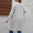 thumbnail image 5 of ZyeKqe Long Cardigan Sweaters for Women Plus Size Long Sleeve Open Front Lightweight Ribbed Knit Sweater Coat, 5 of 8