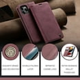 thumbnail image 3 of Mantto Case For iPhone 13 Pro Max, Luxury Cash Wallet Pocket With Card Slot High Qulity PU Leather Retro Cover Kickstand Folio Magnetic Phone Cover For Apple iPhone 13 Pro Max 6.7", Wine Red, 3 of 12