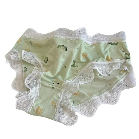 

Female Panties Underwear Women Fruit Cute Print Ice Panties Pure Cotton Crotch Breathable Briefs