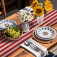 thumbnail image 5 of American Flag Cotton Linen Table Runner for Dining Kitchen, USA Flag Retro Wedding Outdoor Party Tablerunners Decoration, Dresser Scarf Coffee Tablecloth Runners 13x108 Inches, 5 of 9