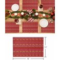 thumbnail image 6 of Christmas Placemats Set of 4 Snowflake Stripes Christmas Placemats for Dining Table Boho Style Red Table Mat Winter Holiday Home Party Kitchen Table Decorations, 6 of 6