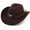 Coffee, variant on Cowboy Hat,Wide-Brim Cowgirl Hat with Moisture-Wicking Sweatband,Safari Hat with Adjustable Windproof Strap,Red