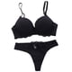 thumbnail image 2 of Gibobby Conjunto de lencería Sexy para Mujer Ropa Interior de Encaje Interior con Cuello V Ropa de Dormir(Negro, 95C), 2 of 3