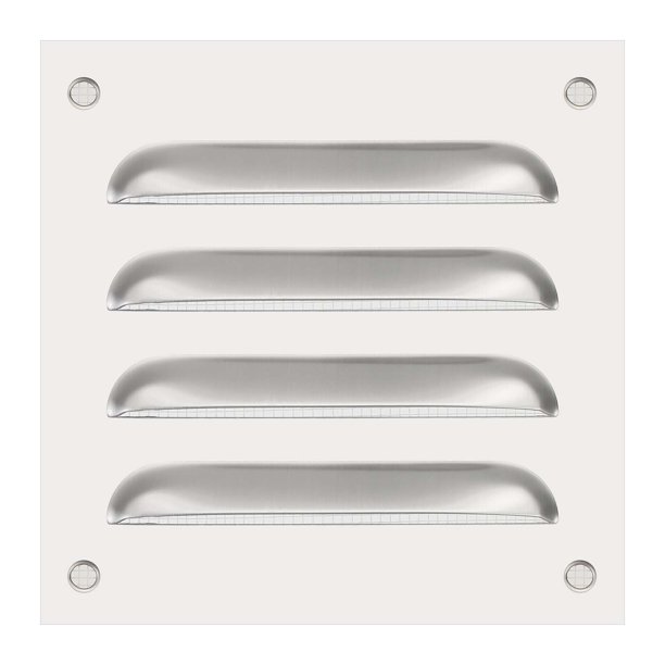 Cubierta de ventilación de acero inoxidable Uxcell, cubierta de rejilla de aire de ventilación HVAC con louver, malla incorporada de 4x4 pulgadas