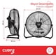 thumbnail image 3 of VENTILADOR CUORY CUO20 DE PISO 20 PULG 3 ASPAS 3 VEL gris 1, 3 of 6
