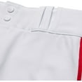 thumbnail image 6 of TOURNAMENT w/Pipe Softball Pant - WHITE,SCARLET - S, 6 of 8