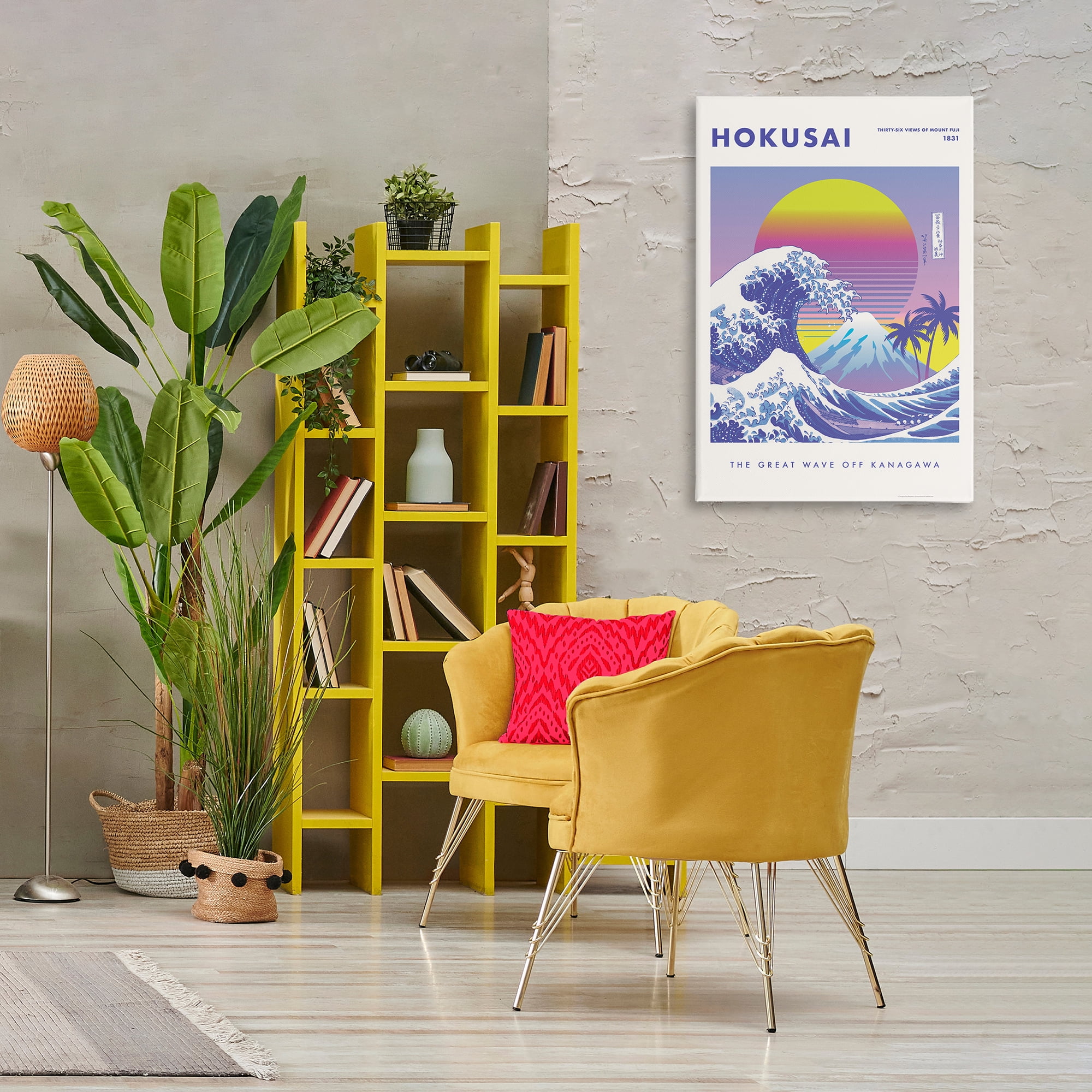 Stupell Industries Hokusai Tropical Wave Nautical & Beach Painting Wrapped Canvas Art Print Wall Art, 24 x 36