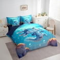 thumbnail image 4 of Feelyou 3D Axolotl Animal Twin Bedding Sets 7-Piece for Kids, Dreamy Marine Sealife Bedding Comforter Set, Ocean Animal Theme Reversible Sheet Sets, Microfiber Bedroom Decor, 4 of 8
