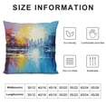 thumbnail image 5 of Fenyluxe Impressionism Fashion Style Dirt-Resistant Throw Pillow Covers for Couch, Sofa, Bed, Living Room, Bedroom Pillow Case Year-Round Use Short Plush 1PC 18x18in, 5 of 5