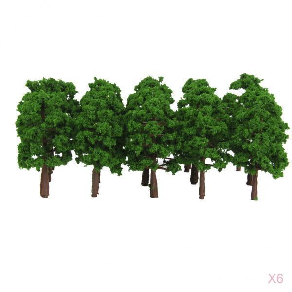 120Pcs Model 1:150 Scale Green Trees Train Scenery DIY HO Park Mixed Set 