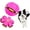 Pink, variant on 2026 Upgraded 2-in-1 Magic UFO Ball for Dogs, Deformable Flying Saucer to Ball with 6 LED Lights, Interactive Outdoor Fetch Toy for Pets