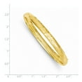 thumbnail image 3 of 14K Yellow Gold bracelet Bangle Diamond-cut 7 in mm, 3 of 3