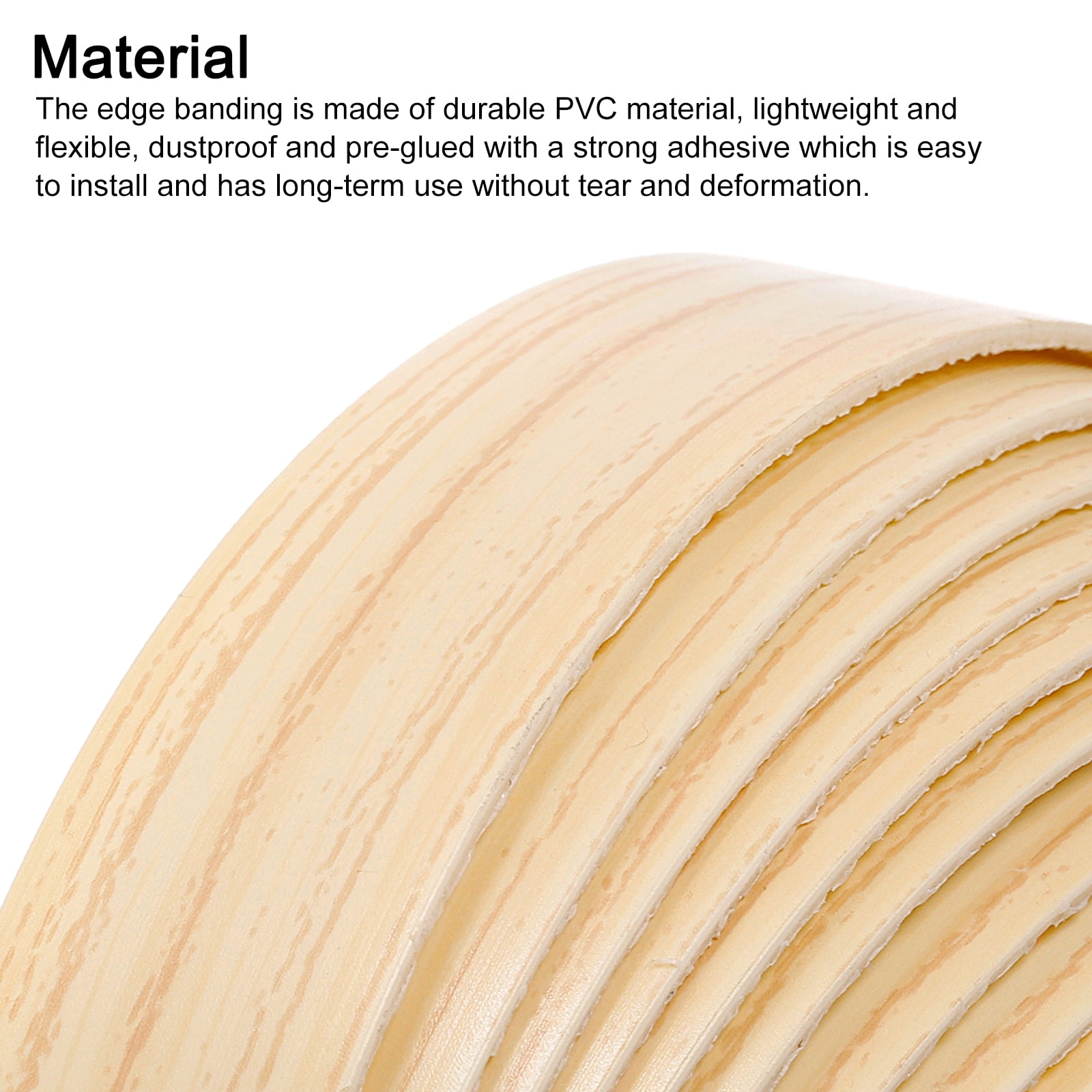 REGALWOVEN Pre-Glued Wood Edge Banding for Cabinet Edging and Furniture Restoration 3/4" x 49.2'