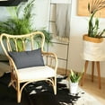 thumbnail image 6 of 12" X 20" Black Solid Color Zippered Handmade Polyester Lumbar Pillow Cover, 6 of 10