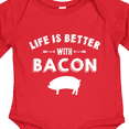 thumbnail image 4 of Inktastic Life's Better with Bacon Boys or Girls Long Sleeve Baby Bodysuit, 4 of 5