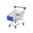 thumbnail image 1 of Mini Shopping Carts Toy Shopping Trolley Toy Storage Container Toys Size L Dark Blue, 1 of 7