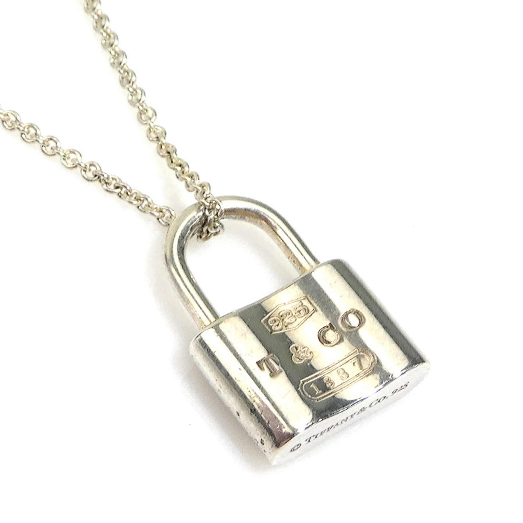 Pre-Owned Tiffany & Co. 1837 Padlock Necklace in 925 Sterling Silver for Women, 56318k (Good)