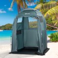 thumbnail image 2 of Outsunny 60" x 60" x 82" Shower Tent Extra Wide Changing Room Privacy Portable Camping Shelters with Windows & Floor Mat, Green, 2 of 10