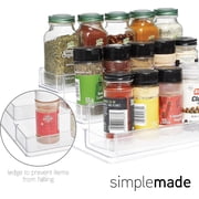 SIMPLEMADE 3-Tier Spice Rack Organizer - Versatile Storage Shelf for Kitchen, Bathroom, Bedroom & Office, Set of 1, Expandable Clear
