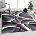 thumbnail image 1 of Persian Area Rugs 2305 Modern Abstract Area Rug Carpet, Purple / 8 x 11, 2305 Purple 8x11, 1 of 4