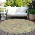 thumbnail image 6 of Addison Rugs Chantille Indoor/Outdoor Traditional Global Green Washable Round Rug, 8' x 8', 6 of 6