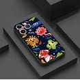 thumbnail image 2 of Stylish and Durable: Fun Cartoon Print Matte Double Layer Silver Phone Case for iPhone 15 Pro Max 14 13 12 Pro 11, 2 of 4