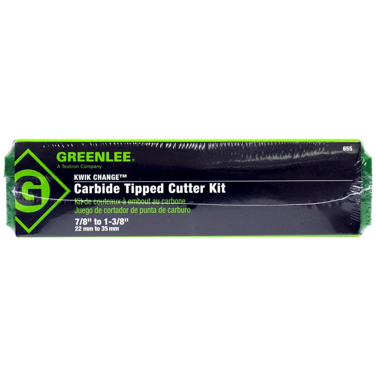 Greenlee 655 Durable Carbide Quick Change Cutter Set for Stainless