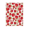 thumbnail image 4 of ZNDUO Watercolor Red Strawberry Pattern Pattern Thickening Blanket, Fluffy Soft Cozy Flannel Throw Blankets, 40"x30" Inches, 4 of 8