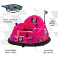 Flybar Pink 6 V Bumper Car Powered RideOn with LED Lights