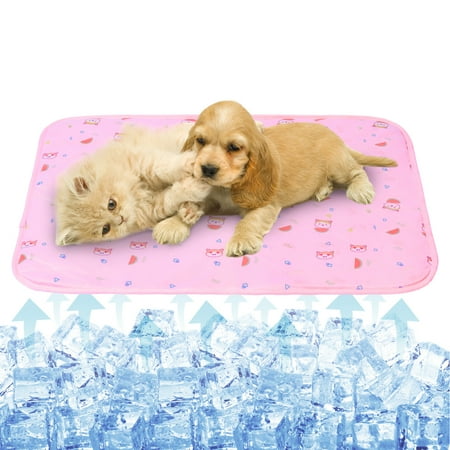 Qweryboo Pet Cooling Mat, Dog Cooling Mat, Breathable Pet Cooling Mat, Washable & Portable Pet Soft Pad for Indoor or Outdoor, Self Cooling Pad for Dogs Cats(Navy Blue)