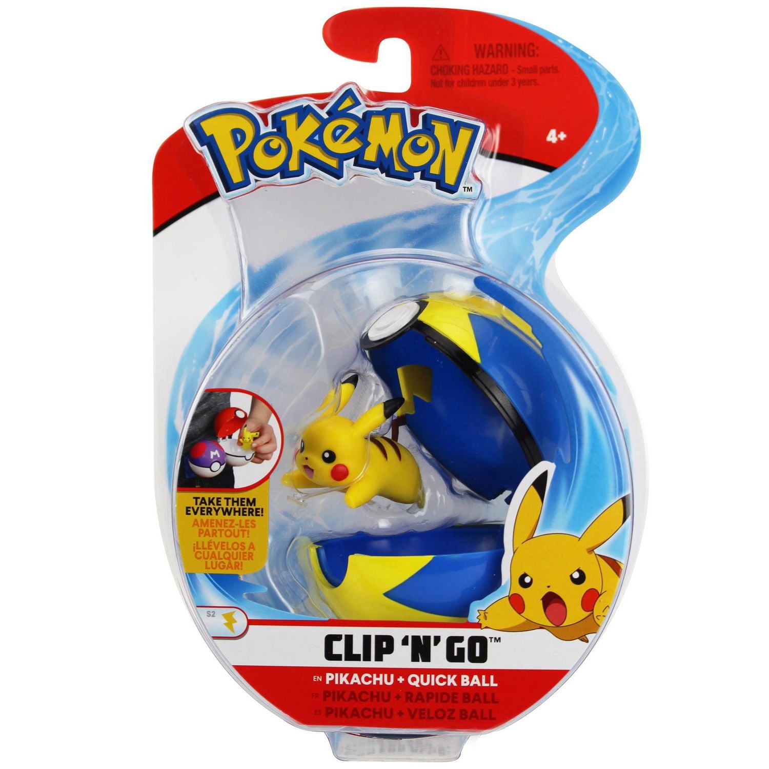 Pokémon Clip 'N' Go W2 - Pikachu + Quick Ball