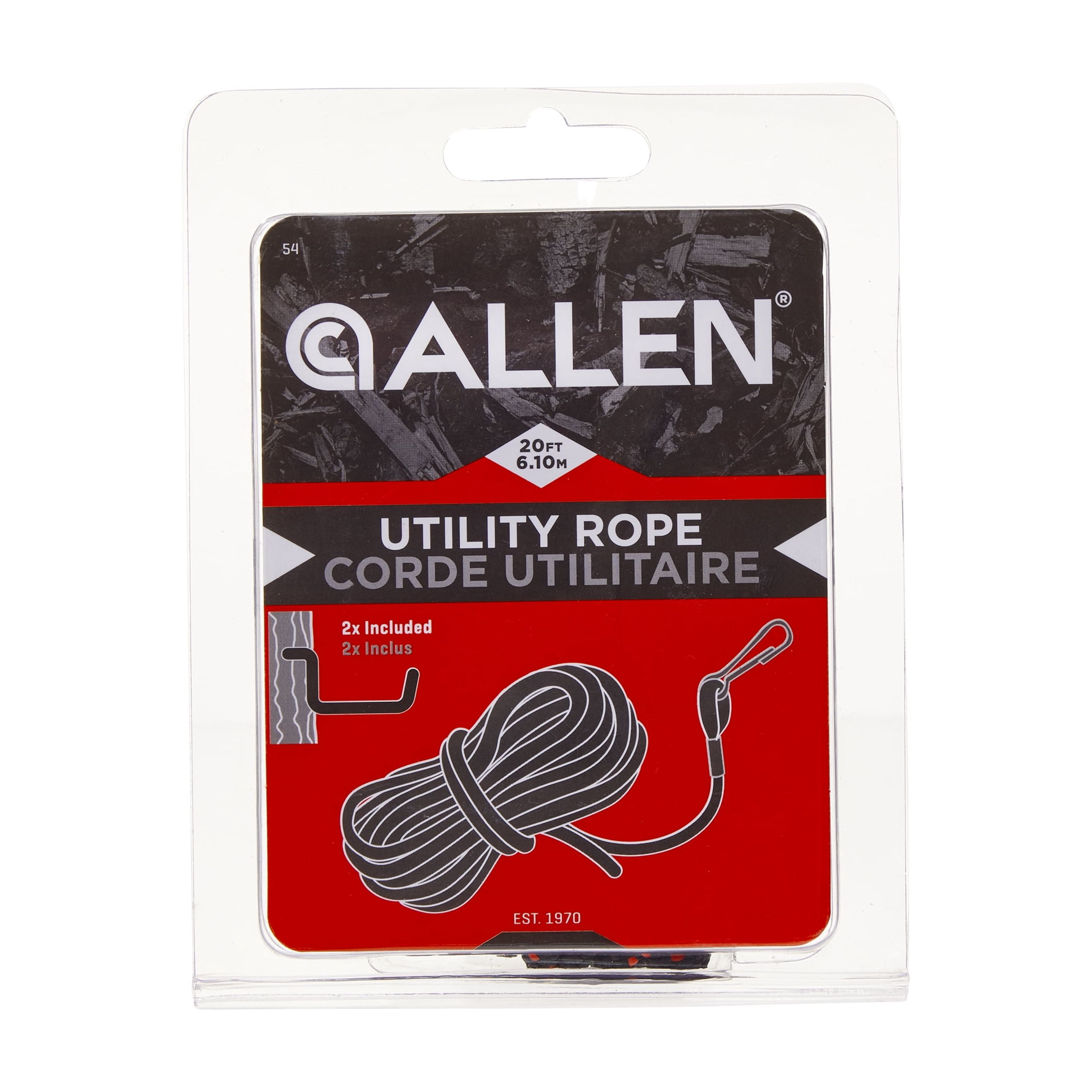 Allen Company 20' Treestand Bow & Firearm Rope, 2 Gear Hangers, Hang-on Treestand Accessory